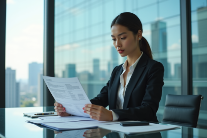 Jeune femme d'affaires confiante en portrait professionnel