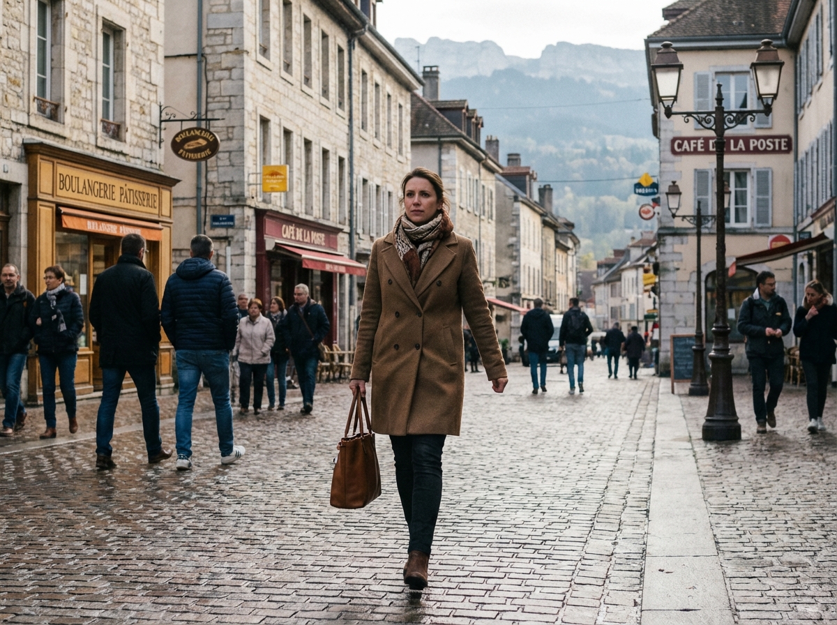 Femme professionnelle dans Pontarlier en automne