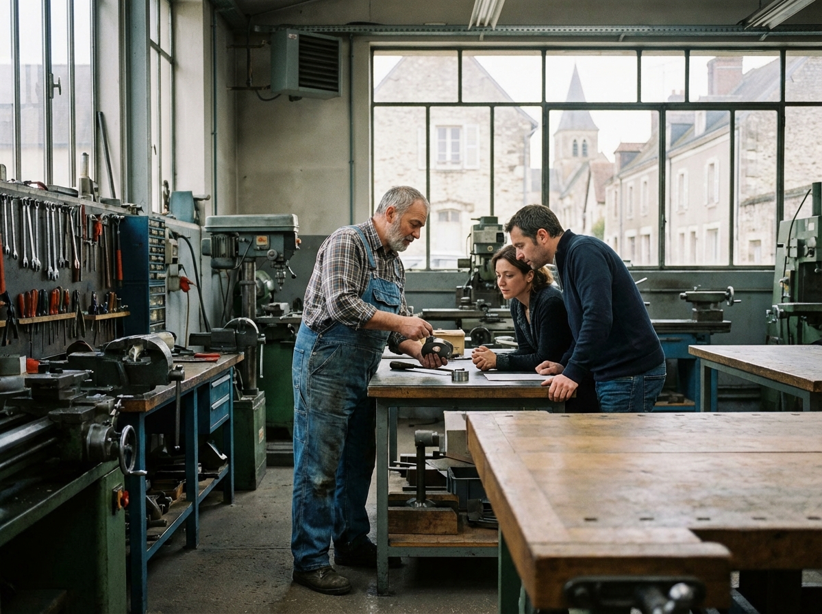 Formateur en atelier technique avec adultes en centre de formation