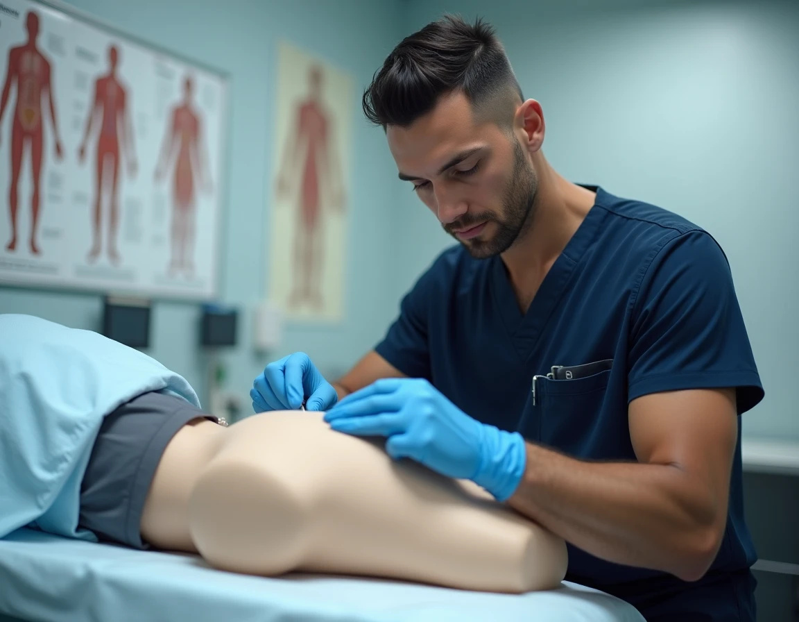 Aide-soignant en formation pratique pour les nouveaux actes techniques autorisés en 2026