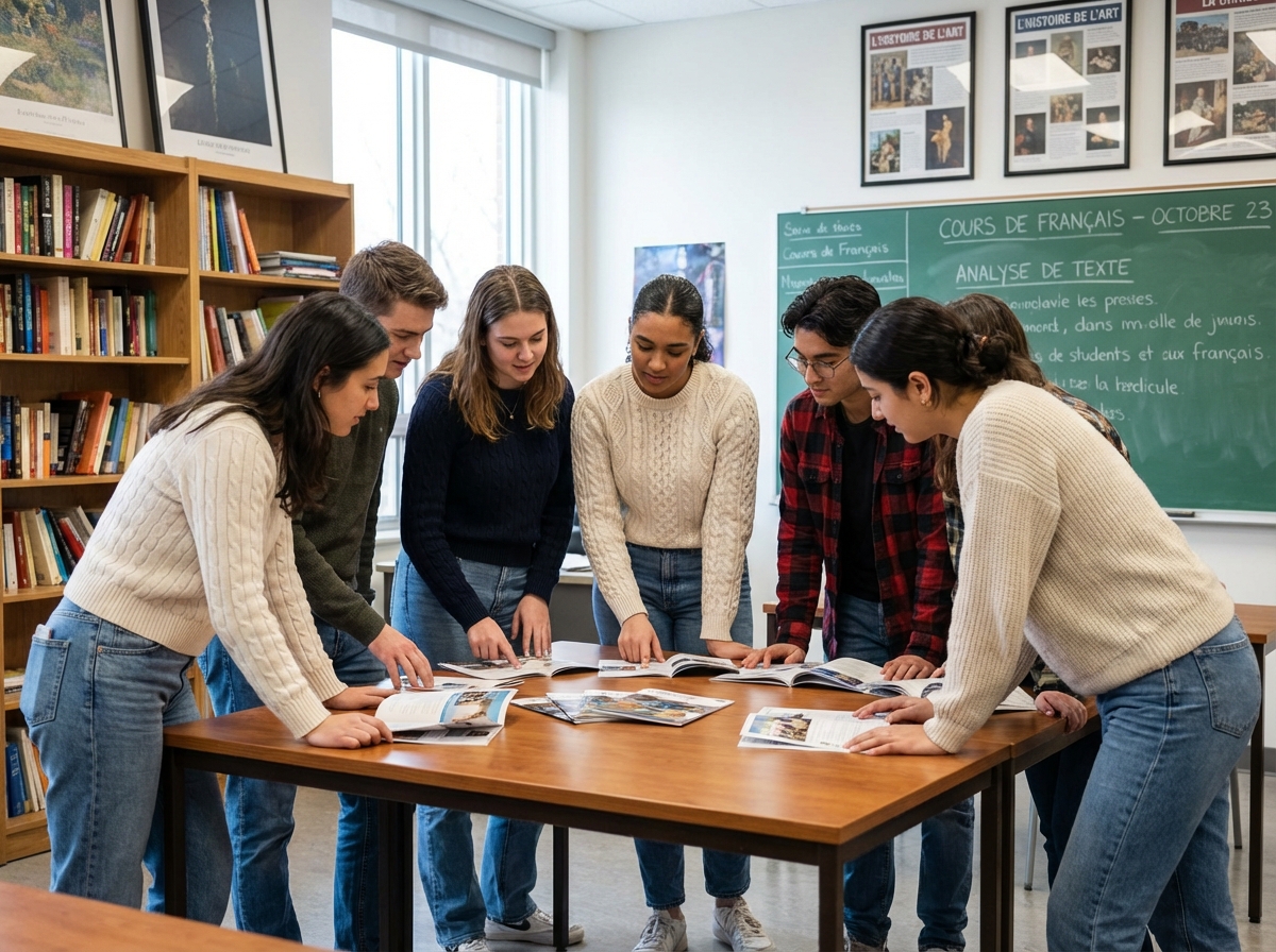Groupe de jeunes adultes en salle de classe pour formation