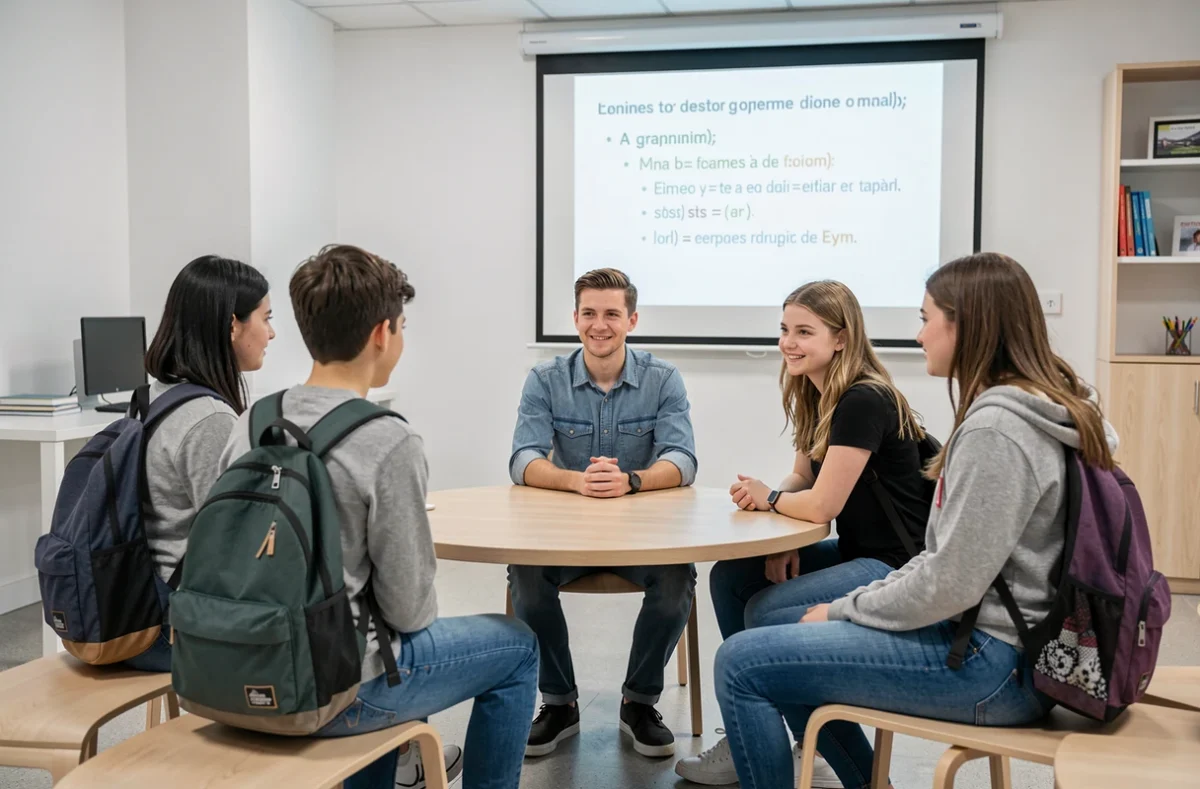 Des élèves participent à une session de cours collectif au sein du Groupe Réussite en Val-de-Marne