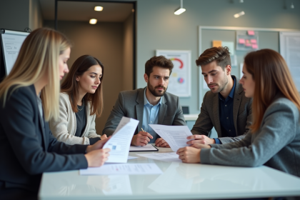 Groupe d'étudiants en formation professionnelle en réunion